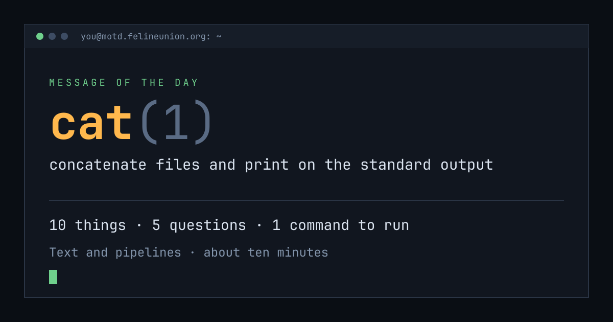 Share card for cat(1): concatenate files and print on the standard output